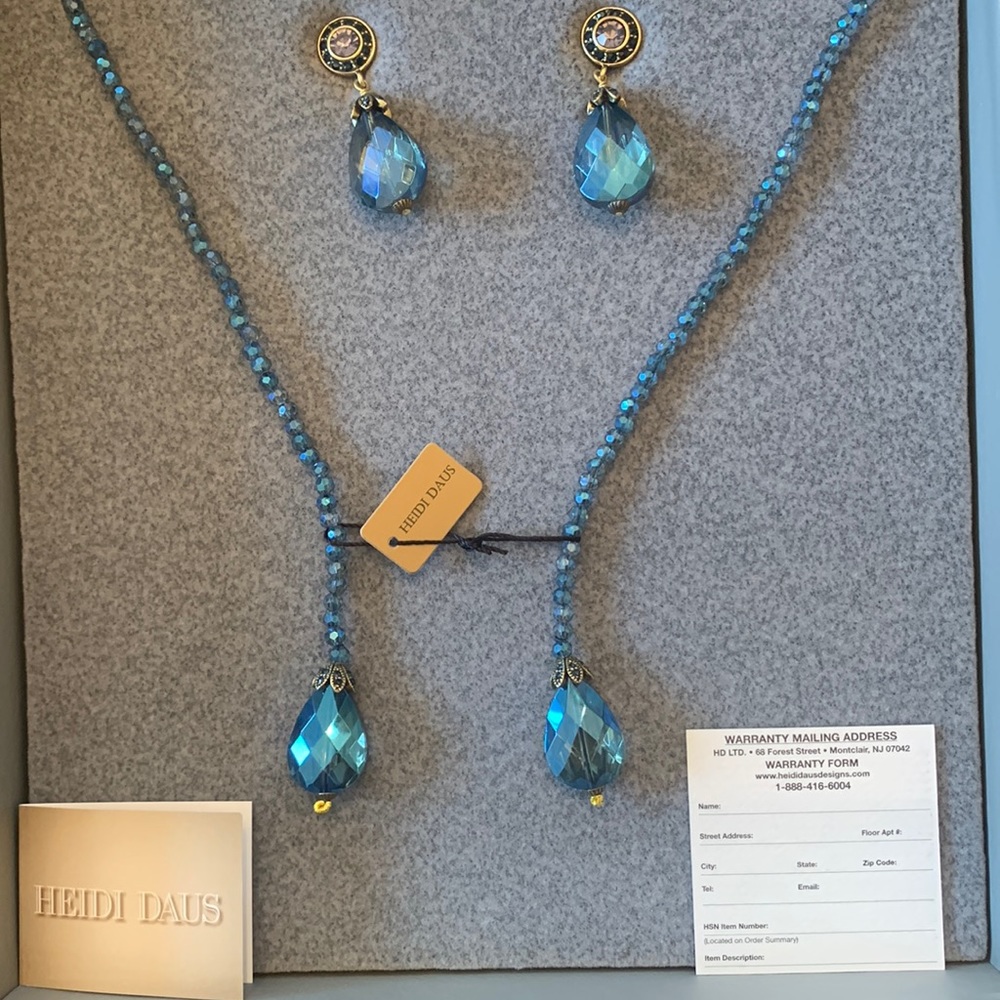 Heidi Daus Lux Be A Lady Set in Crystal Metallic Blue